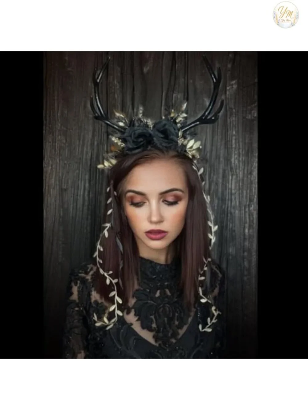 Woodland Fairy Reindeer Antler Headband Plastic Hair Accessory Renaissance